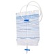 Urinálne vrecko AGMED s dolnou krížovou výpusťou, 2l, hadička 90cm, sterilné (10ks/bal)
