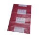 Vrece na nebezpečný odpad LDPE 70 x 110 cm 120 l T200, červené s potlačou, 50 ks