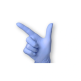 Vyšetřovací rukavice Sempermed Velvet, nepudrované, fialové