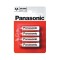 Baterie tužková zinkouhlíková Panasonic Red LR6 4BP (R6) AA, 4 ks