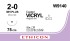 Coated Vicryl fialový 2/0 75 cm MH plus, 12 ks